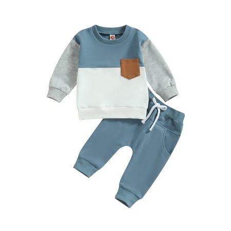 Taoocy Toddler Baby Boy Clothes Color Block Pullover Sweatshirt Top Joggers Pants 2Pcs Fall Outfit
Taoocy Toddler Baby Boy Clothes Color Block Pullover Sweatshirt Top Joggers Pants 2Pcs Fall Outfit