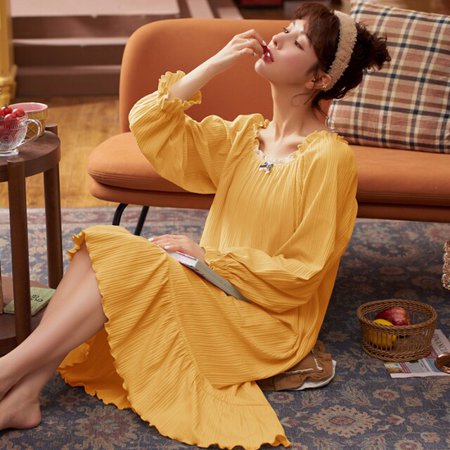 DanceeMangoo Spring Autumn Long Sleeve Cotton Nightgowns for Women Korean Fashion Long Sleeve NightDress Sleepwear Nightdress Home Dress
DanceeMangoo Spring Autumn Long Sleeve Cotton Nightgowns for Women Korean Fashion Long Sleeve NightDress Sleepwear Nightdress Home Dress