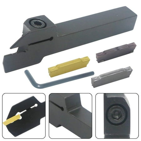 Three MGMN200 Carbide insert + MGEHR1212-2(Right) CNC Lathe Grooving Tool Holder
