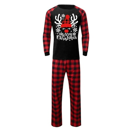 MRULIC Christmas Letter Plaid Print Tops And Pants Clothes Set Family Matching Pajamas Black + XXL
MRULIC Christmas Letter Plaid Print Tops And Pants Clothes Set Family Matching Pajamas Black + XXL