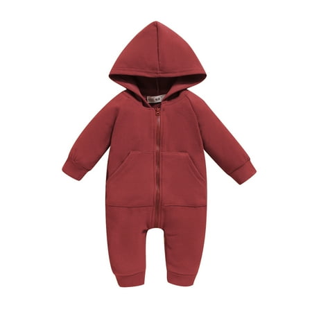 TUOBARR Toddler Baby Boys Girls Long Sleeve Solid Hoodie Romper Jumpsuit Red (0-24Months)
TUOBARR Toddler Baby Boys Girls Long Sleeve Solid Hoodie Romper Jumpsuit Red (0-24Months)