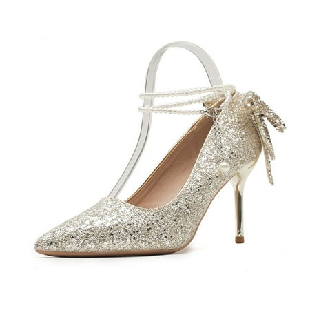 wedding dress bridal Crystal sequined stiletto heel gift pearl chain bow women‘s high heels wedding shoes
wedding dress bridal Crystal sequined stiletto heel gift pearl chain bow women‘s high heels wedding shoes