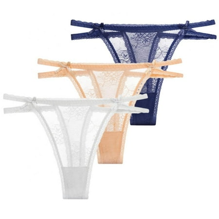 Spdoo 3 Pack G-String Thongs for Women Sexy Lace Low Rise Underwear for Ladies See Through T-back Panties
Spdoo 3 Pack G-String Thongs for Women Sexy Lace Low Rise Underwear for Ladies See Through T-back Panties