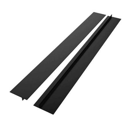 Silicone Gap Cover Stove Counter Gap Cover Flexible Stove Space Filler Black