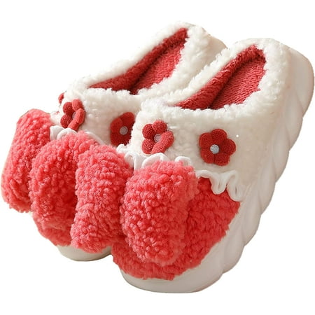 CoCopeaunt Cute Flower and Bow Womens Slippers Fuzzy Fur Slippers Soft Thick Sole Support Plush Slippers Indoor/Outdoor Bedroom Slippers
CoCopeaunt Cute Flower and Bow Womens Slippers Fuzzy Fur Slippers Soft Thick Sole Support Plush Slippers Indoor/Outdoor Bedroom Slippers