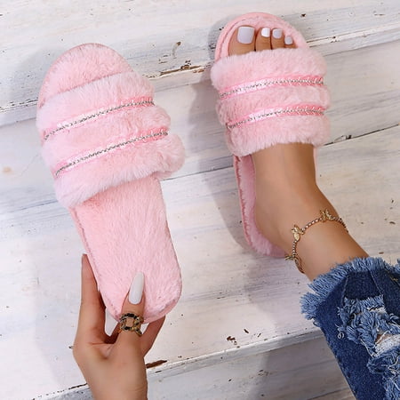 Summer Slippers For Women Beach Accesseories Flip Flops For Women Women S Fashion Rhinestone Flat Bottom Large Size Outer Wear Furry Slippers Swimming Pool Accessories Mens Women Slippers
Summer Slippers For Women Beach Accesseories Flip Flops For Women Women S Fashion Rhinestone Flat Bottom Large Size Outer Wear Furry Slippers Swimming Pool Accessories Mens Women Slippers