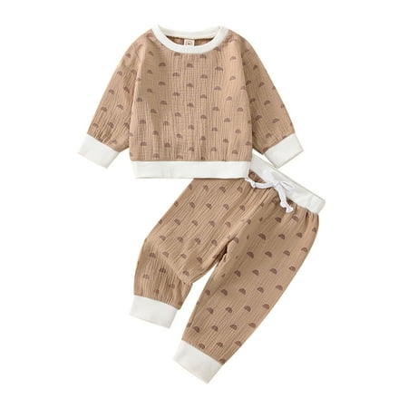 Frobukio 2Pcs Kids Toddler Girls Casual Pants Sets Long Sleeve Round Neck Rainbow Printed Tops + Patchwork Trousers Camel 12-18 Months
Frobukio 2Pcs Kids Toddler Girls Casual Pants Sets Long Sleeve Round Neck Rainbow Printed Tops + Patchwork Trousers Camel 12-18 Months