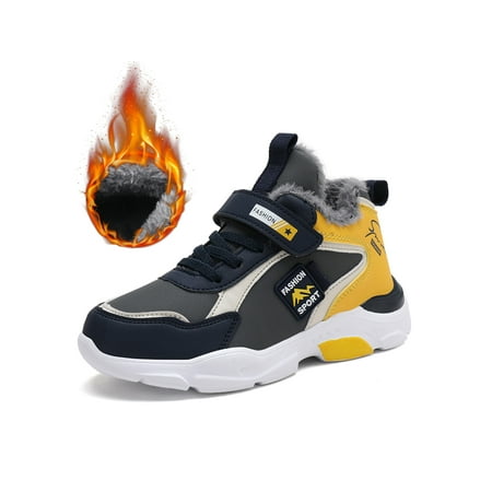 Ferndule Boy Warm Shoe Sport Sneakers Comfort Athletic Shoes Lightweight Casual Trainers School Winter Breathable Gray Yellow 6.5Y
Ferndule Boy Warm Shoe Sport Sneakers Comfort Athletic Shoes Lightweight Casual Trainers School Winter Breathable Gray Yellow 6.5Y