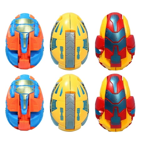 6pcs Animal Deformation Egg Toy Dinosaur Deformation Twisting Educational Model