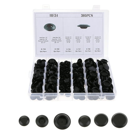 305PCS Black Snap-In Blanking Plug for Flush Mount Body&Sheet Metal Hole
305PCS Black Snap-In Blanking Plug for Flush Mount Body&Sheet Metal Hole