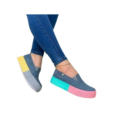 Bellella Women Casual Shoes Slip On Platform Loafers Color Block Bottom Loafer Comfortable Walking Shoe Driving Work Blue 5.5
Bellella Women Casual Shoes Slip On Platform Loafers Color Block Bottom Loafer Comfortable Walking Shoe Driving Work Blue 5.5
