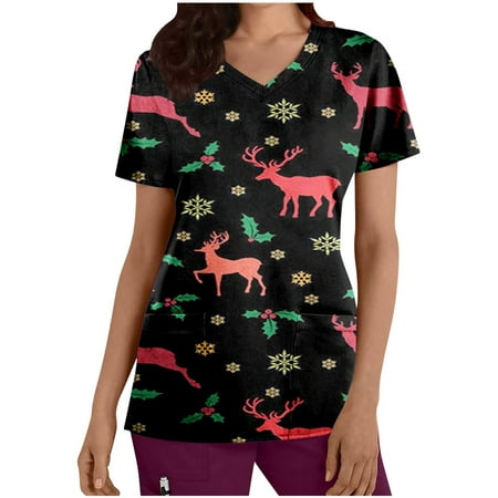 Yyeselk Women Scrubs Tops Short Sleeve V Neck Cartoon Pattern Tops Nursing Working Uniform with Pockets Casual Blouses Pullover Shirts T-Shirts Tshirts Tee Shirt White M
Yyeselk Women Scrubs Tops Short Sleeve V Neck Cartoon Pattern Tops Nursing Working Uniform with Pockets Casual Blouses Pullover Shirts T-Shirts Tshirts Tee Shirt White M