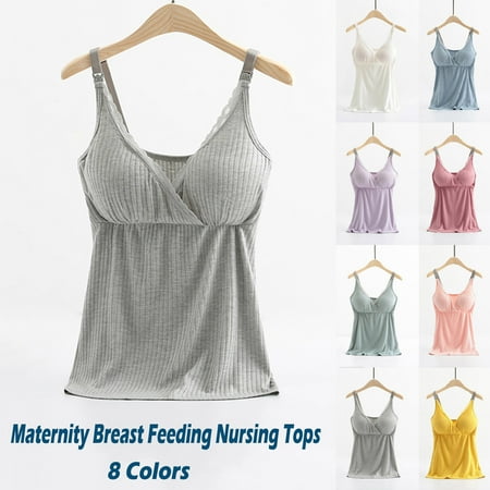 Tejiojio Maternity/Labor/Nursing Clothing Clearance Pregnant Womans Round-Neck Solid Color Sleeveless Breast Feeding Cami Tank Tops T-Shirt
Tejiojio Maternity/Labor/Nursing Clothing Clearance Pregnant Womans Round-Neck Solid Color Sleeveless Breast Feeding Cami Tank Tops T-Shirt