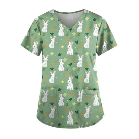 Fragarn Scrub Tops Women Print Print Nurse Uniforms for Women Short Sleeve V-Neck Shirts Tee Tops with Pockets(Green S)
Fragarn Scrub Tops Women Print Print Nurse Uniforms for Women Short Sleeve V-Neck Shirts Tee Tops with Pockets(Green S)