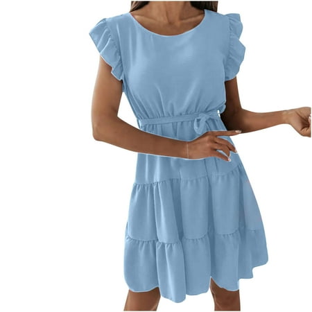 Red Dress Womens Dresses Fashion Summer Women Summer Crew Neck Plain Color Sleeveless Elastic Waist Dress(Belt Included) Summer Savings Clearance 2022 Maternity Dress Cocktail Dress Blue S
Red Dress Womens Dresses Fashion Summer Women Summer Crew Neck Plain Color Sleeveless Elastic Waist Dress(Belt Included) Summer Savings Clearance 2022 Maternity Dress Cocktail Dress Blue S
