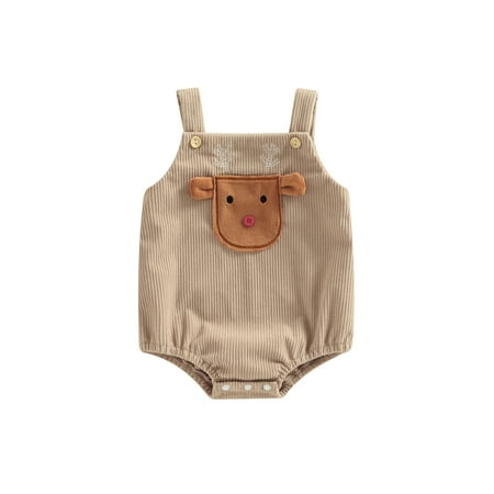 Pudcoco Baby Christmas Romper Sleeveless Santa Claus Tree Elk Bodysuits