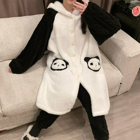 PIKADINGNIS FUNISHI Winter Pajamas Flannel Nightdress Hooded Loose Version Inspissate Plush XXL пижама женская Womens pajamas Pajama Set
PIKADINGNIS FUNISHI Winter Pajamas Flannel Nightdress Hooded Loose Version Inspissate Plush XXL пижама женская Womens pajamas Pajama Set