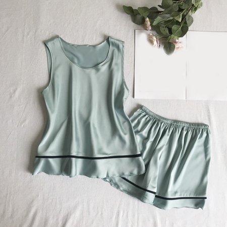 KEVCHE Womens Sleeveless Sleepwear Shorts Pajama Set