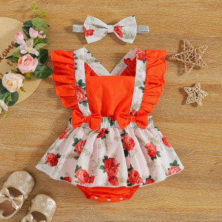 Hunpta Infant Girls Ruffles Fly Sleeve Floral Printed Romper Bowknot Backless Bodysuits Headbands Outfits
Hunpta Infant Girls Ruffles Fly Sleeve Floral Printed Romper Bowknot Backless Bodysuits Headbands Outfits