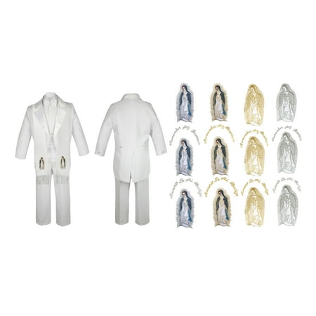 Baby Boy Christening Baptism Church White Tail Suit Stole Virgin Mary Maria Sm-7
Baby Boy Christening Baptism Church White Tail Suit Stole Virgin Mary Maria Sm-7