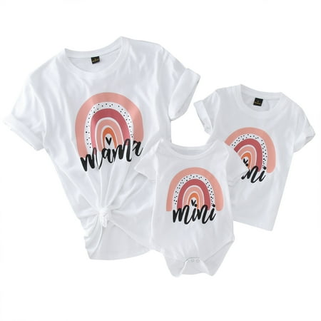 Rovga Baby Girl Bodysuits Mommy And Me Letter Rainbow Short Sleeve Romper Bodysuit Family Matching Outfits Summer Clothes For Girls
Rovga Baby Girl Bodysuits Mommy And Me Letter Rainbow Short Sleeve Romper Bodysuit Family Matching Outfits Summer Clothes For Girls