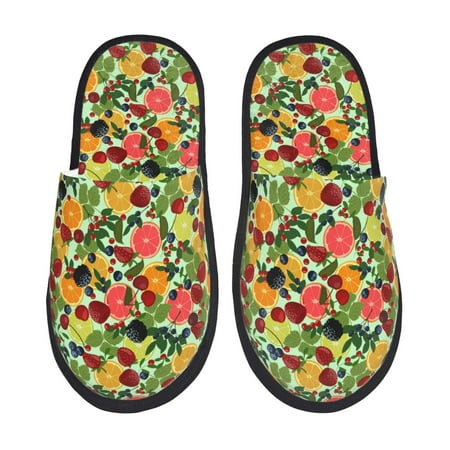 Noikeo Berries And Citrus Pattern Cozy Slippers Indoor for Women and Mens Fuzzy House Shoes Soft Plush Warm Slip-on Slippers-Large
Noikeo Berries And Citrus Pattern Cozy Slippers Indoor for Women and Mens Fuzzy House Shoes Soft Plush Warm Slip-on Slippers-Large