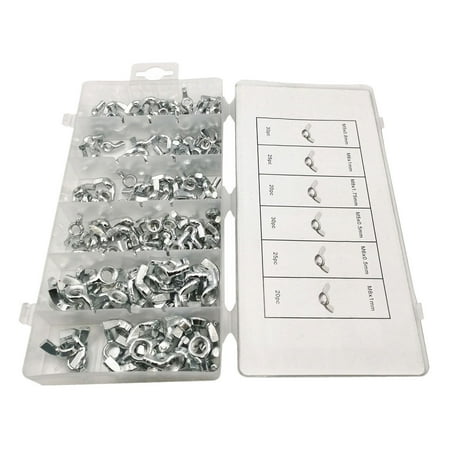 150Pcs Butterfly Wing Nuts with Storage Box Stainless Steel Butterfly Hand Nuts Hardware Screws Fastening Parts
150Pcs Butterfly Wing Nuts with Storage Box Stainless Steel Butterfly Hand Nuts Hardware Screws Fastening Parts