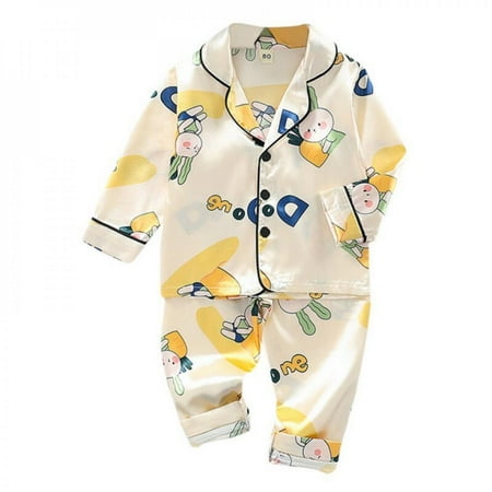 Fantadool Autumn Toddler Satin Sleepwear Long-sleeved Pijama Trousers Children Pajamas Suit Cartoon Long Nightwear Kids Home Service
Fantadool Autumn Toddler Satin Sleepwear Long-sleeved Pijama Trousers Children Pajamas Suit Cartoon Long Nightwear Kids Home Service