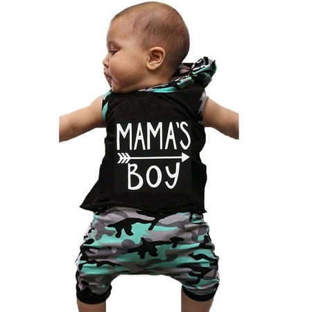 Toddler Baby Boys Letter Print Vest Hooded Tops+Camouflage Shorts Outfits Sets
Toddler Baby Boys Letter Print Vest Hooded Tops+Camouflage Shorts Outfits Sets
