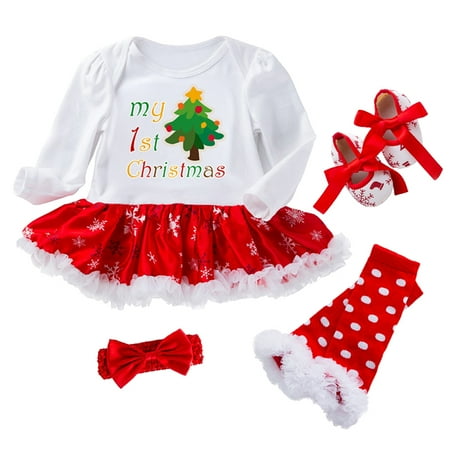 Lovely Baby Bodysuit Toddler Christmas Trees Patterned Dresses Mesh Dress Newborn Christmas Dress Suit Suitable for 3-6 Months Size M
Lovely Baby Bodysuit Toddler Christmas Trees Patterned Dresses Mesh Dress Newborn Christmas Dress Suit Suitable for 3-6 Months Size M