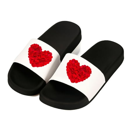 Noozuo Women Slide Sandals Slippers Slip on Loving Heart Printed Shoes Soft Lightweight Quick Dry Open Toe Black size 5.5
Noozuo Women Slide Sandals Slippers Slip on Loving Heart Printed Shoes Soft Lightweight Quick Dry Open Toe Black size 5.5