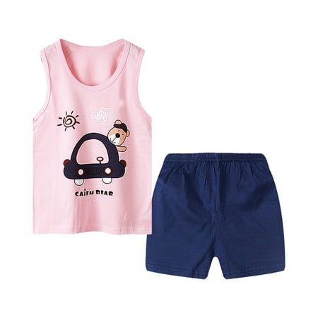 Toddler Outfit Sets Summer Girls Boys 2 Piece Sleepwear Sleeveless T Shirt Shorts Pajama Loungewear Pj Kids Clothes Suit
Toddler Outfit Sets Summer Girls Boys 2 Piece Sleepwear Sleeveless T Shirt Shorts Pajama Loungewear Pj Kids Clothes Suit