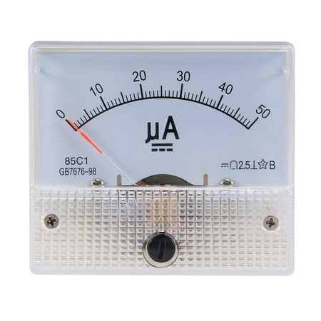 DC Analog Pointer Current Meter Panel 50uA 100uA 200uA 300uA 500uA Ammeter