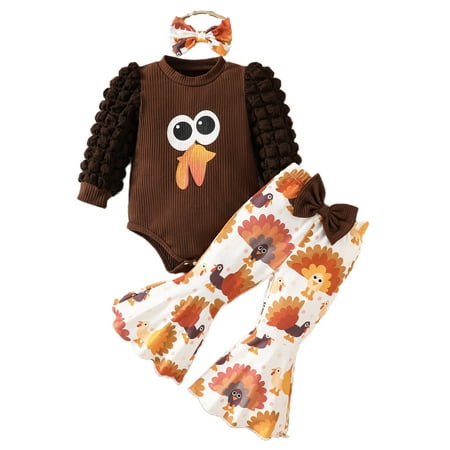 Icvfdpl Toddler Girls Outfits Set Long Sleeve Thanksgiving Day Romper Bodysuit Cartoon Prints Pants Casual Outfit Daily Wear
Icvfdpl Toddler Girls Outfits Set Long Sleeve Thanksgiving Day Romper Bodysuit Cartoon Prints Pants Casual Outfit Daily Wear