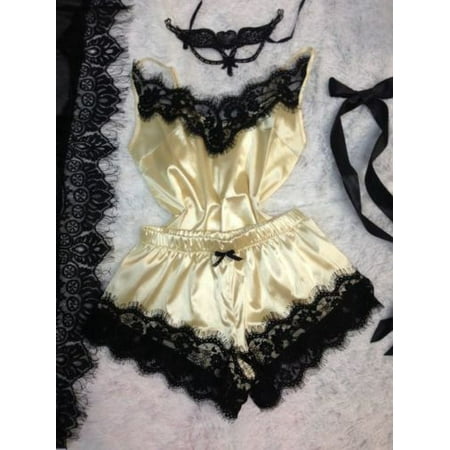Women Sexy Lace Sleepwear Cami Top Shorts Pajama Set Babydoll Exotic Lingerie Homewear
Women Sexy Lace Sleepwear Cami Top Shorts Pajama Set Babydoll Exotic Lingerie Homewear