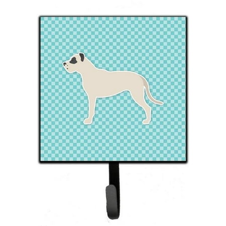 Dogo Argentino Checkerboard Blue Leash or Key Holder
