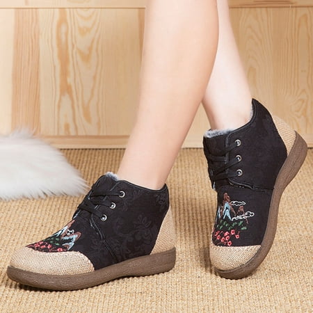 TALKVE Ladies Fashion Embroidered Boots Winter Snow Boots Flat Warm Overfoot Snow Boots
TALKVE Ladies Fashion Embroidered Boots Winter Snow Boots Flat Warm Overfoot Snow Boots