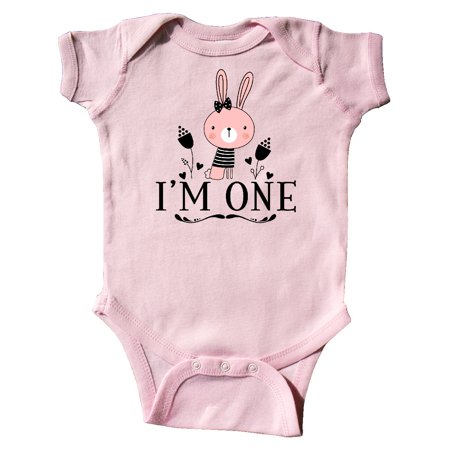 Inktastic 1st Birthday Outfit Gift Girl Bunny Gift Baby Girl Bodysuit
