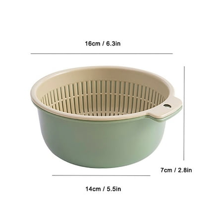Double Layer Vegetable Washing Basket Fruit Drain Basket Kitchen Strainer Basket for HouseholdMilitary Green S 16x14x7 cm / 6.3x5.5x2.8 in
Double Layer Vegetable Washing Basket Fruit Drain Basket Kitchen Strainer Basket for HouseholdMilitary Green S 16x14x7 cm / 6.3x5.5x2.8 in