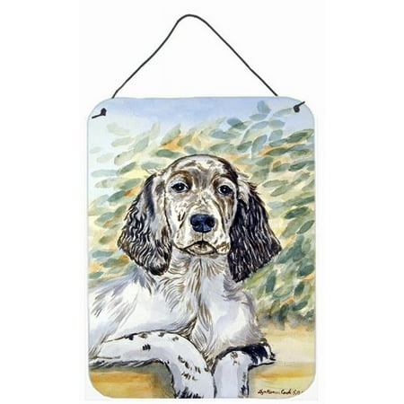 English Setter Aluminium Metal Wall Or Door Hanging Prints