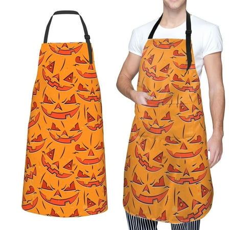 XMXT 1 Pcs Waterproof Kitchen Cooking Apron Pumpkin Ghost Faces Background Adjustable Aprons for Women Men with Pockets
XMXT 1 Pcs Waterproof Kitchen Cooking Apron Pumpkin Ghost Faces Background Adjustable Aprons for Women Men with Pockets