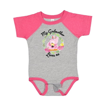 Inktastic Baby Flamingo My Godmother Loves Me in Flower Wreath Gift Baby Boy or Baby Girl Bodysuit
Inktastic Baby Flamingo My Godmother Loves Me in Flower Wreath Gift Baby Boy or Baby Girl Bodysuit