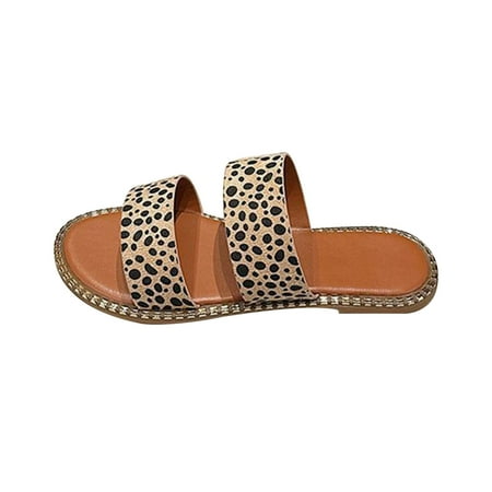 YanHoo Women s Flat Sandals Open Toe Two Band Leopard Print Slide Sandals Summer Comfort Beach Shoes
YanHoo Women s Flat Sandals Open Toe Two Band Leopard Print Slide Sandals Summer Comfort Beach Shoes
