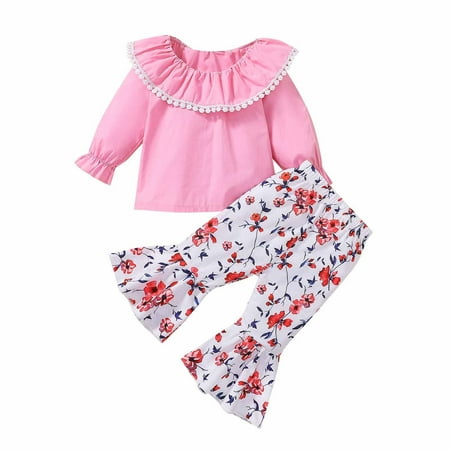 Newborn Baby Girl Clothes Set Autumn Winter Girls Long Sleeve Cotton Thicken Keep Warm Crew Neck Solid Color Sweatshirt Casual Floral Print Ruffle Floral Pants Outfits Suit 3-24 Months
Newborn Baby Girl Clothes Set Autumn Winter Girls Long Sleeve Cotton Thicken Keep Warm Crew Neck Solid Color Sweatshirt Casual Floral Print Ruffle Floral Pants Outfits Suit 3-24 Months