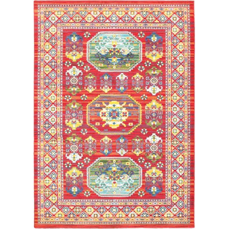 Joli 003R4 Red and Multi Area Rug 7'10" X 10'10"