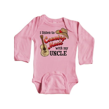 Inktastic I Listen to Country Music with my Uncle with Guitar and Hat Gift Baby Boy or Baby Girl Long Sleeve Bodysuit
Inktastic I Listen to Country Music with my Uncle with Guitar and Hat Gift Baby Boy or Baby Girl Long Sleeve Bodysuit