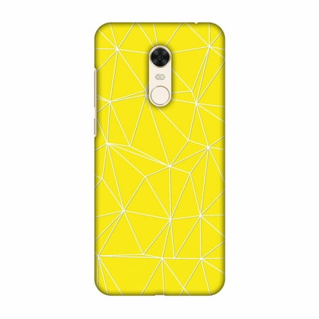 Xiaomi Redmi Note 5 Case - Carbon Fibre Redux Cyber Yellow 11, Hard Plastic Back Cover, Slim Profile Cute Printed Designer Snap on Case with Screen Cleaning Kit