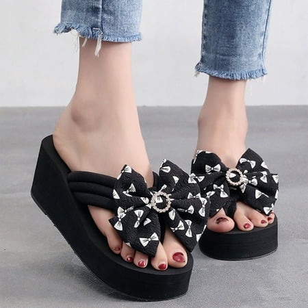 STEADY Summer Fashion Rhinestone Ladies Holiday Rubber Sole Beach Wedge Flip Flops Black / 37
STEADY Summer Fashion Rhinestone Ladies Holiday Rubber Sole Beach Wedge Flip Flops Black / 37
