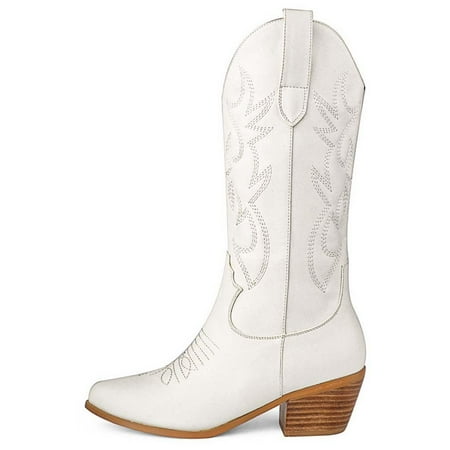 Womens Embroidered Modern Cowgirl Cowboy Boots Mid Calf Boots Wide Calf Chunky Heel Retro Colorful Western Boot(9)
Womens Embroidered Modern Cowgirl Cowboy Boots Mid Calf Boots Wide Calf Chunky Heel Retro Colorful Western Boot(9)