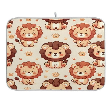 Dish Drying Mat Kitchen Counter Cute Lions and Paw Print Dishes Drainer Pad Absorbent Microfiber Reversible 18 x24
Dish Drying Mat Kitchen Counter Cute Lions and Paw Print Dishes Drainer Pad Absorbent Microfiber Reversible 18 x24